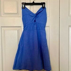 Chic Strapless Blue Dress